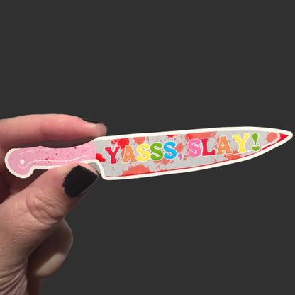 Yasss Slay Knife Sticker