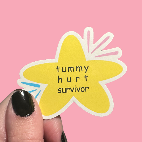 Tummy Hurt Survivor Sticker