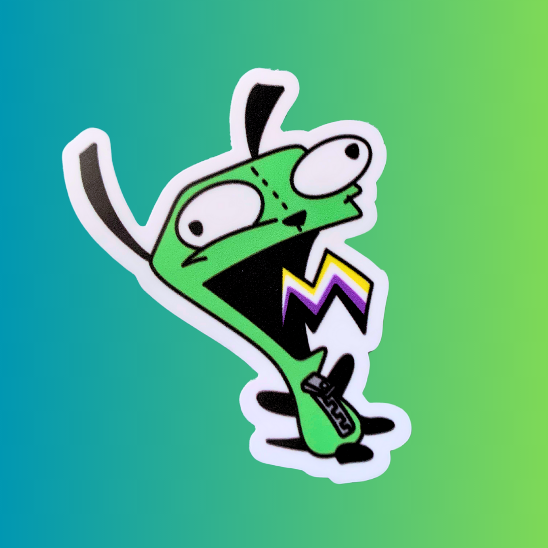 Non-binary Pride Flag Gir Sticker