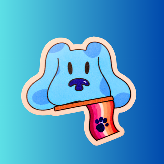 Blue's Clues Lesbian Pride Flag Sticker