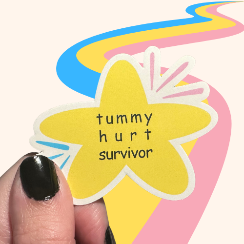 Tummy Hurt Survivor Sticker