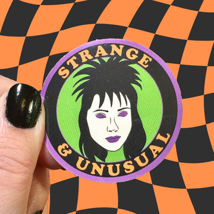 Lydia Deetz "Strange & Unusual" Sticker