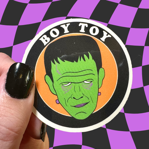 Frankenstein's Monster "Boy Toy" Sticker