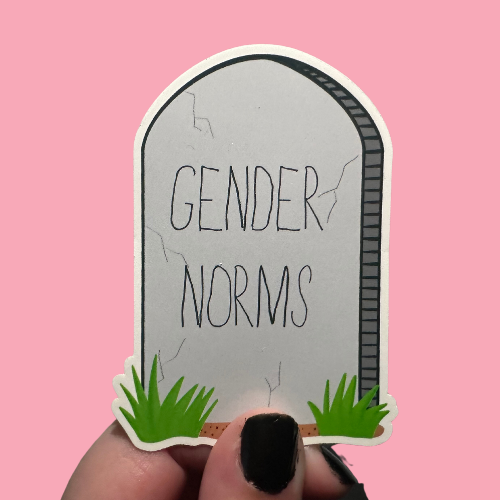 Here Lies Gender Norms Sticker