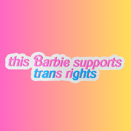 This Barbra Supports Trans Rights Sticker