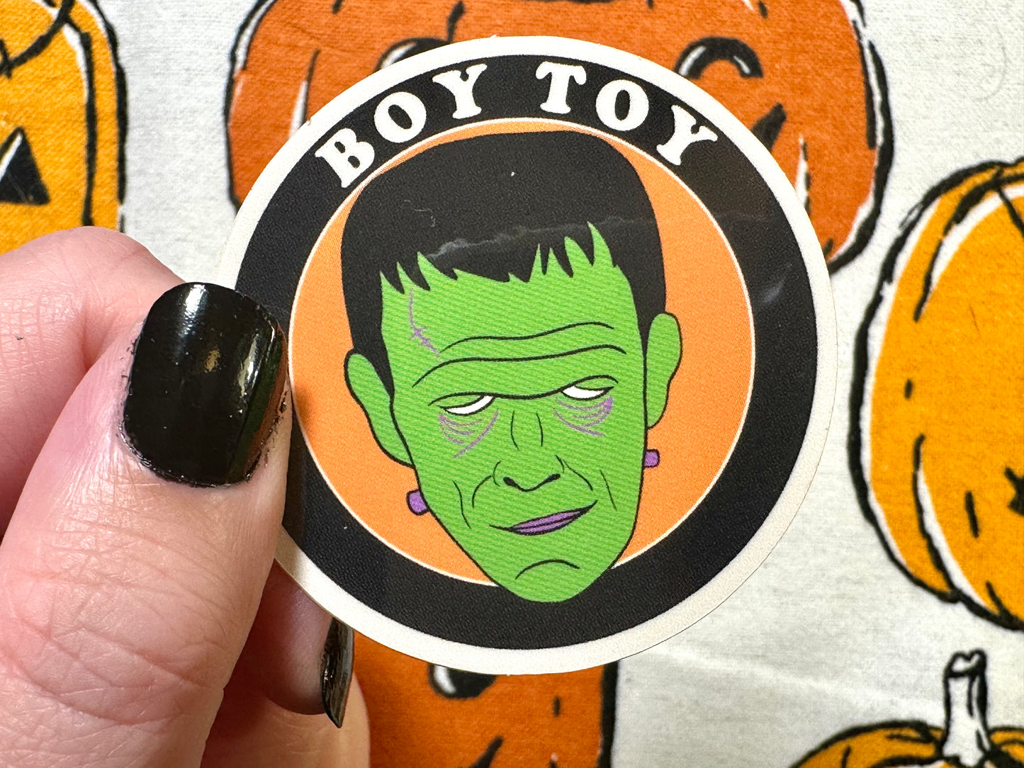 Frankenstein's Monster "Boy Toy" Sticker